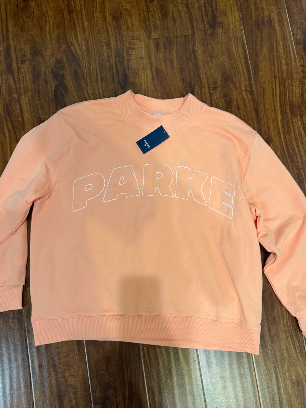 PARKE x Target Peach Orange Mockneck Sweatshirt L/XL Large XLarge